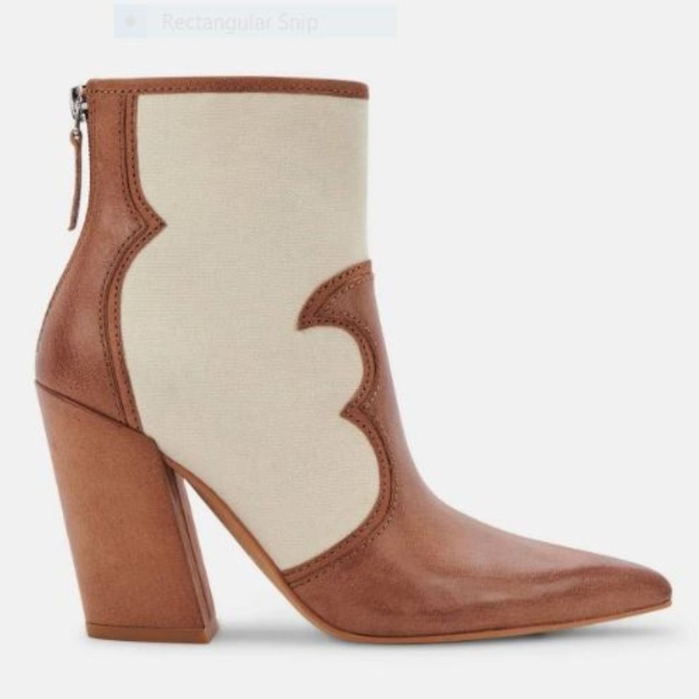 NORAYA BOOTIES BROWN MULTI LEATHER SIZE 7.5